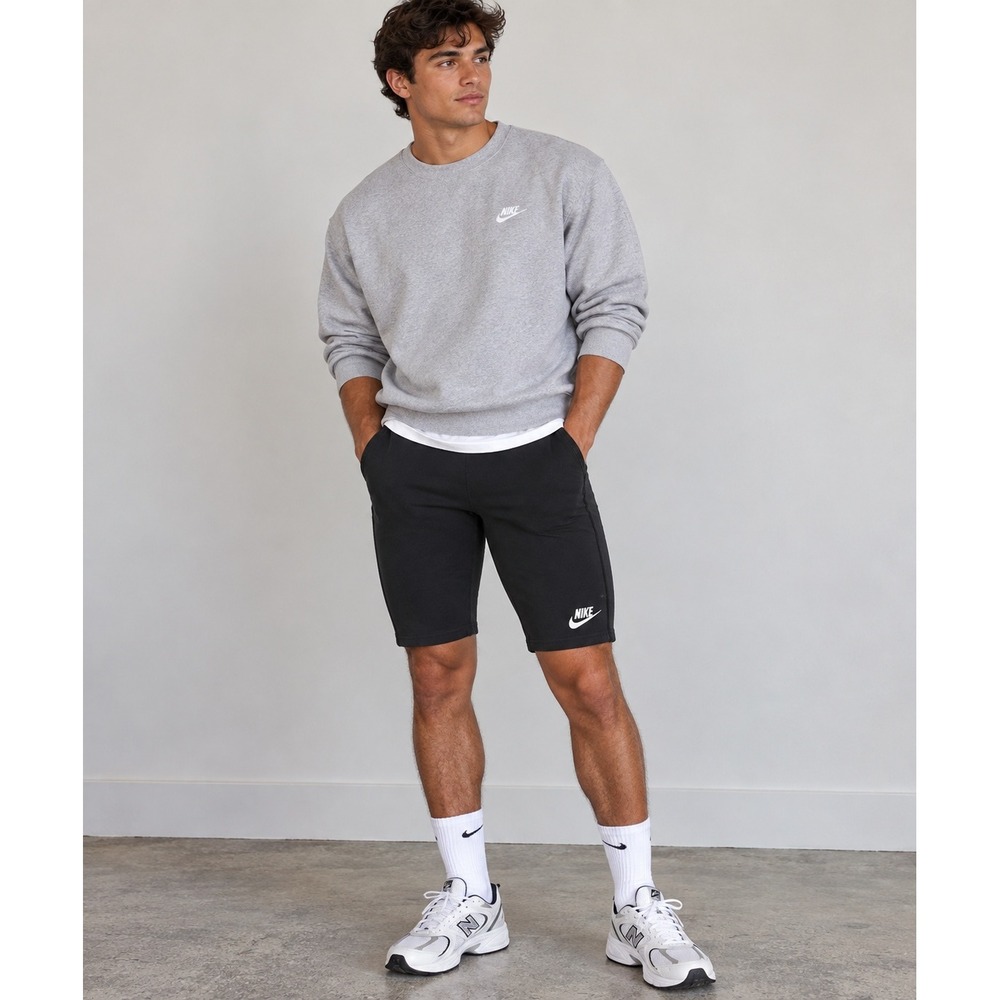 Vintage 90s Nike Compression Shorts Men's L Black Made USA Cotton Lycra Swoosh